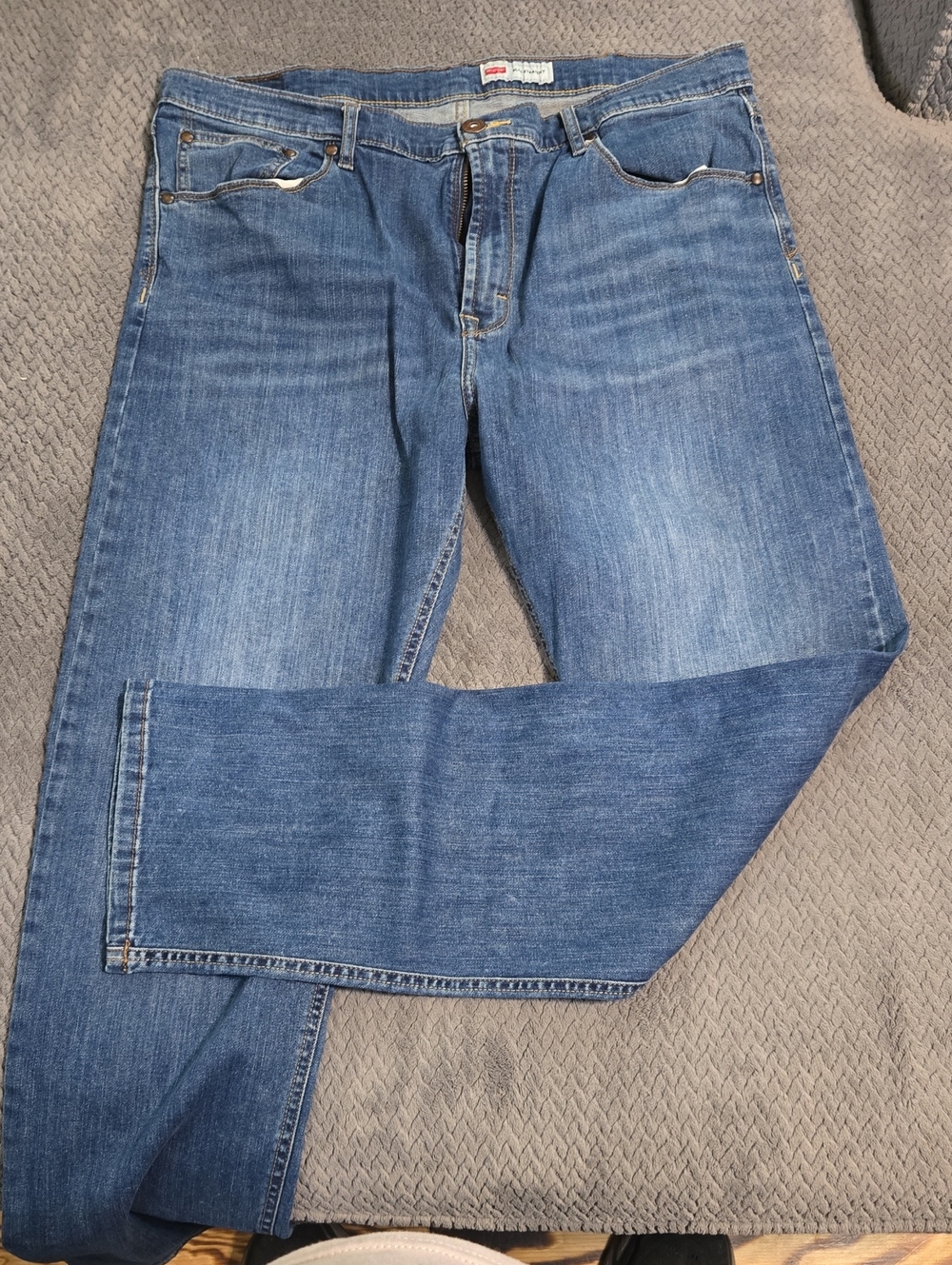 Wrangler Men's Straight Leg Denim Jeans - Blue